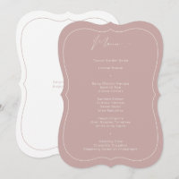 Delicate Classic Dusty Rose Calligraphy Wedding