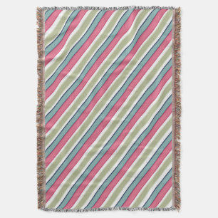 Delicate color stripes throw blanket