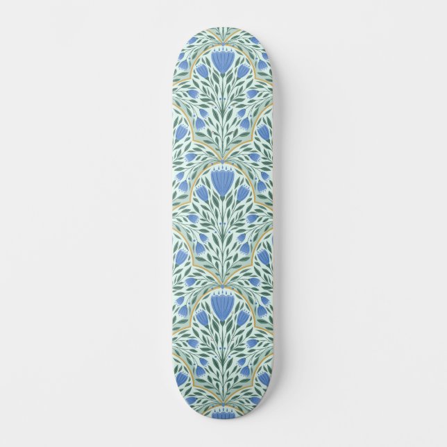Delicate cornflowers skateboard (Front)