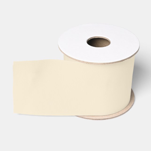 Delicate Creamy Beige Solid Colour Grosgrain Ribbon (Spool)