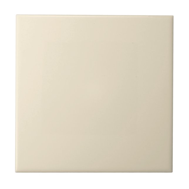 Delicate Creamy Beige Solid Colour Tile (Front)