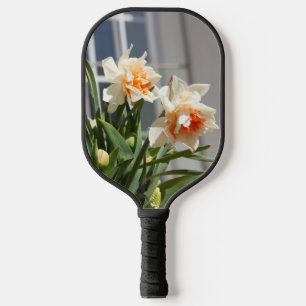 Delicate cute daffodils spring pickleball paddle