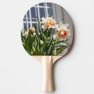 Delicate cute daffodils spring ping pong paddle