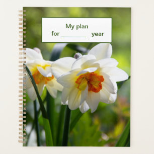 Delicate cute daffodils spring      planner