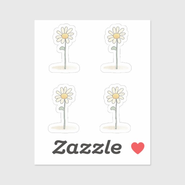 Delicate Daisy Illustration - Simple Sweet Flower (Sheet)