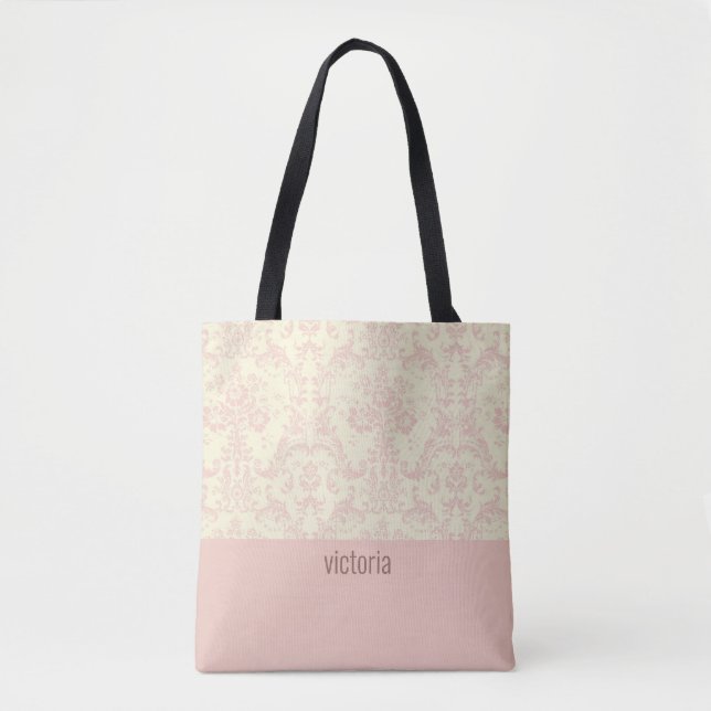 Delicate Damask Pattern Tote Bag (Front)
