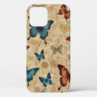Delicate Dance: Butterflies & Vines on Soft Paper