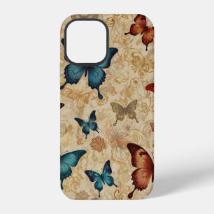 Delicate Dance: Butterflies & Vines on Soft Paper iPhone 12 Case