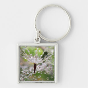 Delicate Dandelion Abstract Keychain