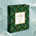 Delicate Deep Green Gold Foliage Wedding Album Binder<br><div class="desc">✅ For matching items search 198W in my collections ✅ Celebrate love and memories with our elegant wedding ring binder and memory album collection, designed with watercolor eucalyptus greenery and shimmering gold accents. Featuring deep green, emerald, sage, hunter, and forest green tones mixed with luxe gold leaves, each album offers...</div>