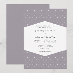 Delicate Dots Soft Purple Wedding Invitation