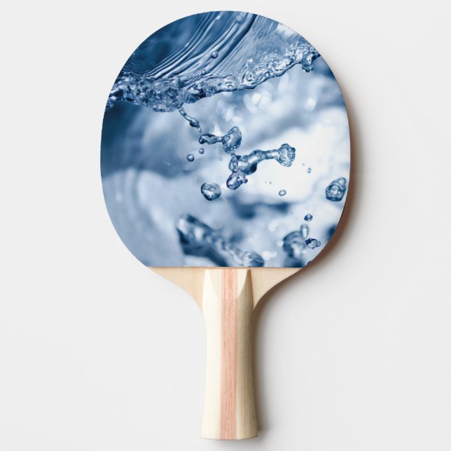 Delicate drops of light blue water   ping pong paddle (Front)