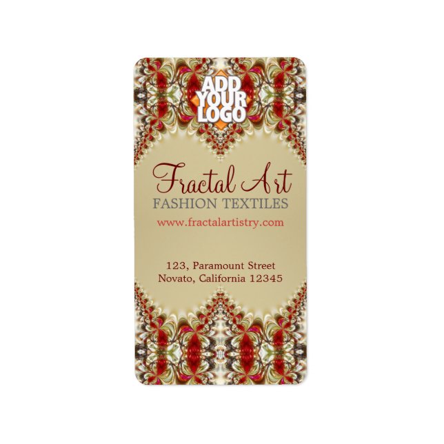 Delicate Earthy Fractal Artistry Address Labels (Front)