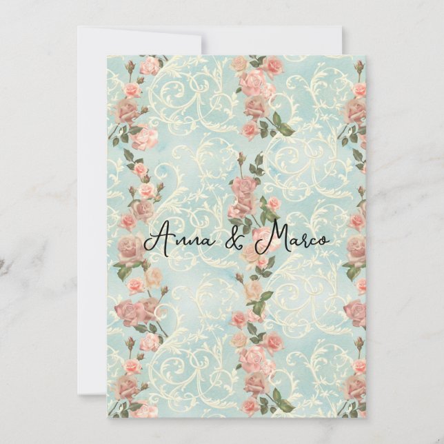 delicate English roses Holiday Card (Front)