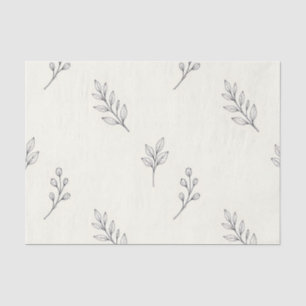 Delicate Eucalyptus Leaves Sprigs Pattern Tissue Paper