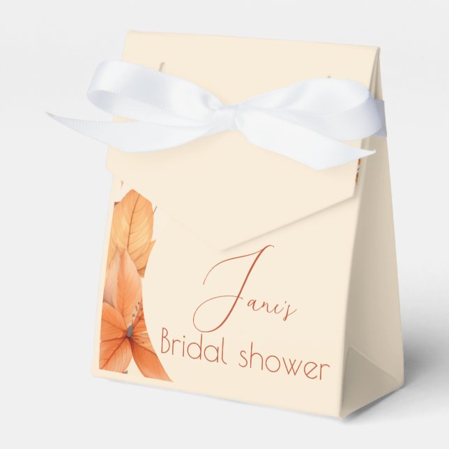  Delicate fall floral  bridal shower  Favor Box (Front Side)