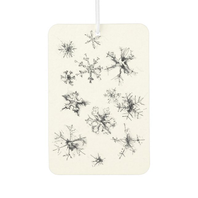 Delicate Falling Snowflakes Air Freshener (Front)