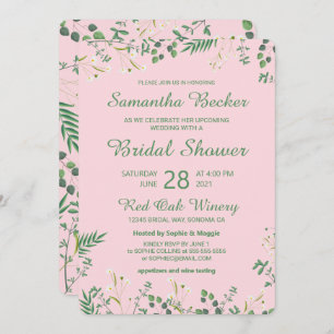 Delicate Floral Bridal Shower Invitation