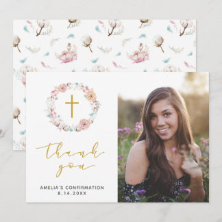 Delicate Floral & Cotton Thank You