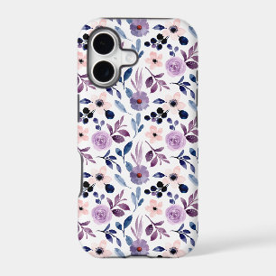 Delicate Floral Design with Navy Lavender Leaves
