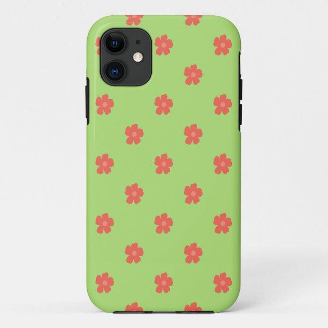 Delicate Floral Fabric Case-Mate iPhone Case (Back)