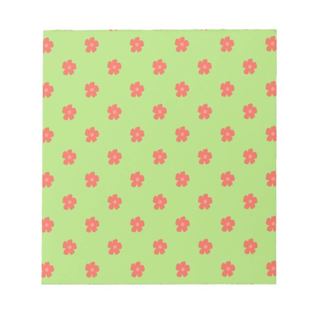 Delicate Floral Fabric Notepad (Front)