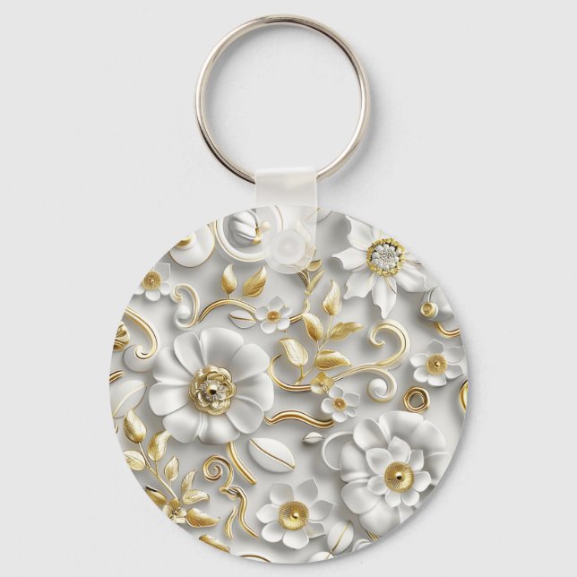  Delicate Floral  Keychain (Front)