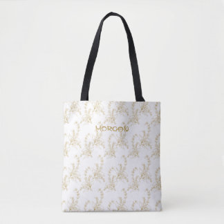 Delicate Floral Line Art Personalized Tote Bag 🌸