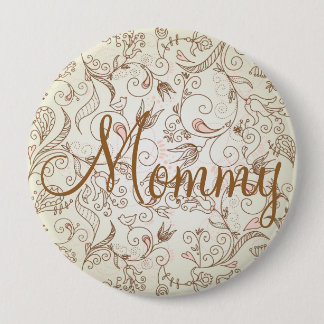 Delicate Floral Mom's Button