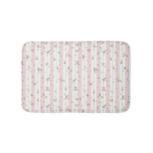 Delicate Floral Pattern Bath Mat