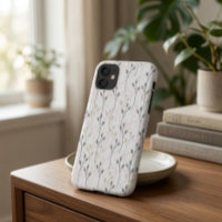 Delicate Floral Pattern in Soft Pastel Iphone Case