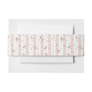 Delicate Floral Pattern  Invitation Belly Band