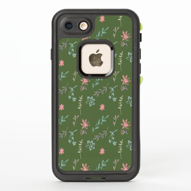 Delicate floral Pattern LifeProof iPhone Case (Back)