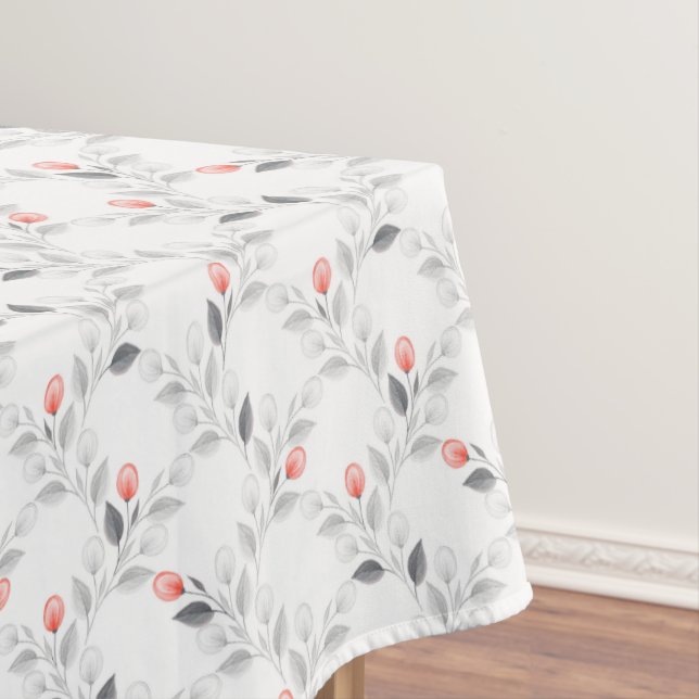 Delicate floral pattern tablecloth (In Situ)