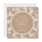 Delicate Floral Rehearsal Dinner Invite on burlap