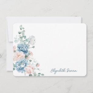 Delicate Floral Script Stationery Note Card