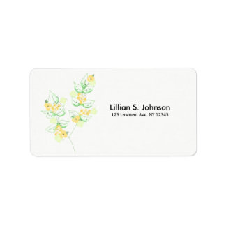 Delicate Floral Stems Label