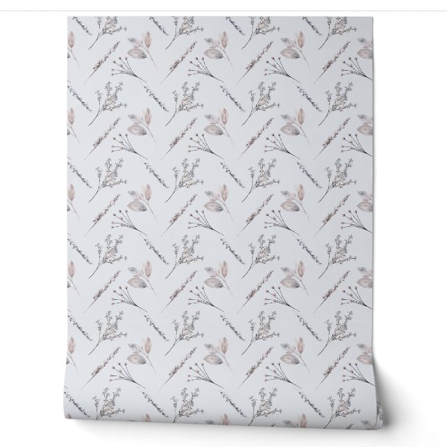 Delicate Floral Wallpaper (Unrolling)