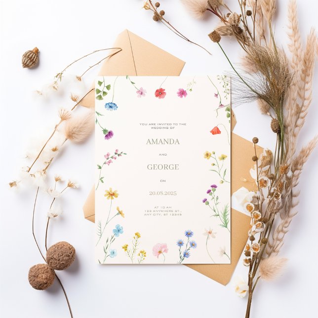 Delicate Floral Wedding Invitation (Creator Uploaded)