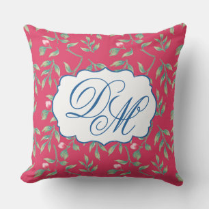 Delicate Florals Innuendo Pink Throw Pillow