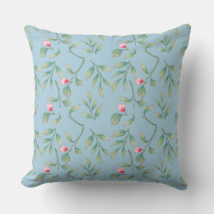 Delicate Florals Omphalodes Blue Throw Pillow