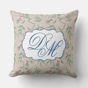 Delicate Florals Perfectly Pale Throw Pillow