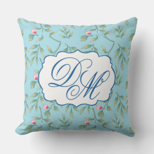 Delicate Florals Spun Sugar Throw Pillow