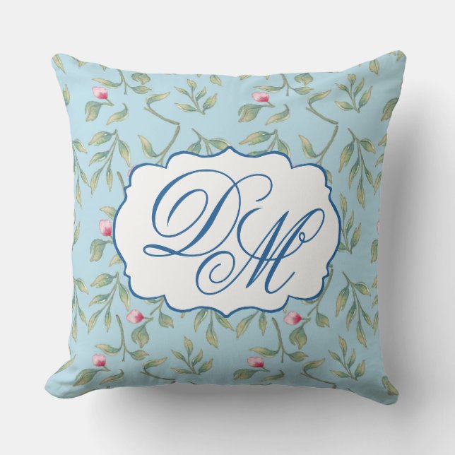 Delicate Florals Spun Sugar  Throw Pillow (Front)