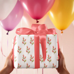 Delicate Flower Buds Wrapping Paper Sheet