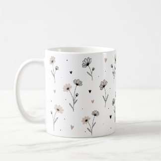 Delicate flower cup with hearts - Floral Design