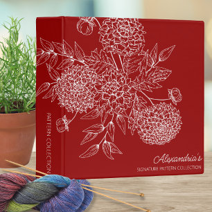 Delicate Flower Pattern Keeper Binder