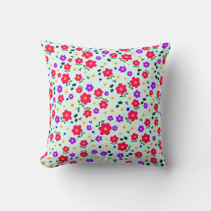 delicate flower throw pillow