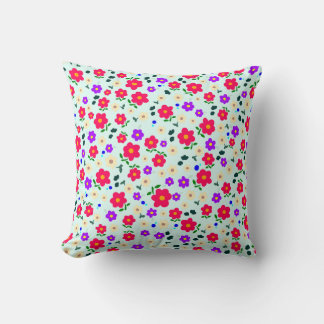 delicate flower throw pillow