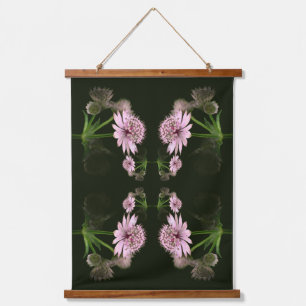 Delicate Flowers Abstract Hanging Tapestry